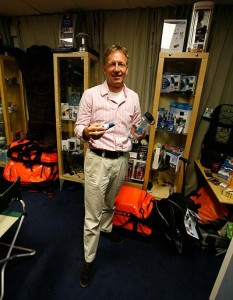Peter Wayper of Outdordacht in his showroom