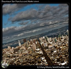 Downtown San Francisco and Market street