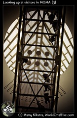 Looking up at visitors in MOMA (3)