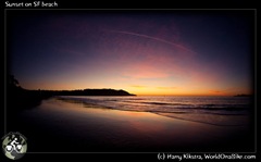 Sunset on SF beach