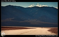 Lone hiker, Death Valley