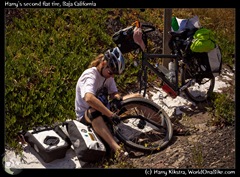 Harry's second flat tire, Baja California