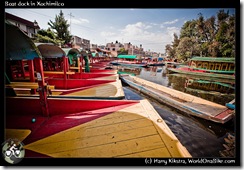 Boat dock in Xochimilco