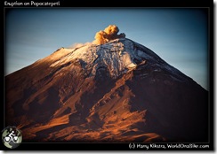 Eruption on Popocatepetl
