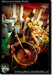 Mole at street market, Puebla