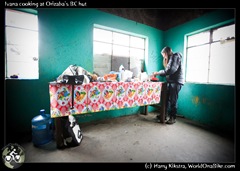 Ivana cooking at Orizaba's BC hut