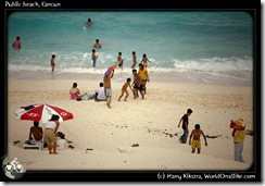 Public beach, Cancun