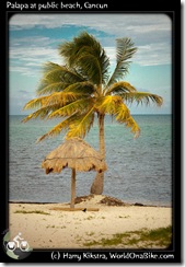 Palapa at public beach, Cancun