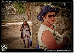 Mutti and local lady, Chichen Itza