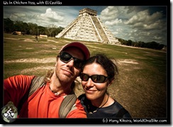 Us in Chichen Itza, with El Castillo