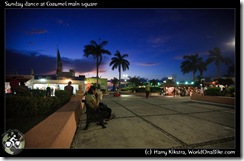Sunday dance at Cozumel main square