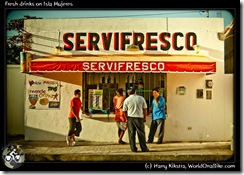 Fresh drinks on Isla Mujeres