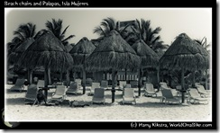 Beach chairs and Palapas, Isla Mujeres