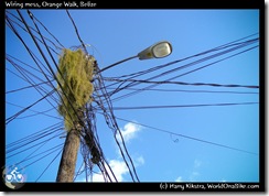 Wiring mess, Orange Walk, Belize