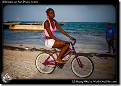 Bikebabe on San Pedro beach