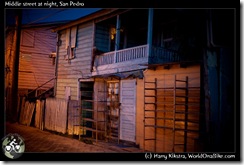 Middle street at night, San Pedro