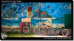 Lazy Lizard art, Caye Caulker