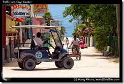 Traffic jam, Caye Caulker
